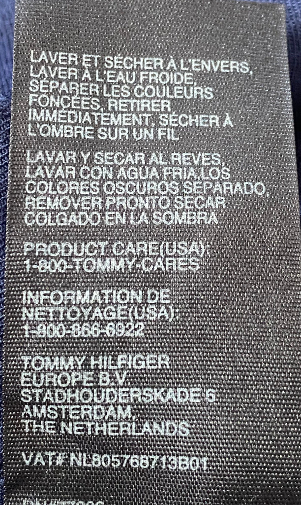 Tommy Hilfiger Navy Cotton Trousers - UK8