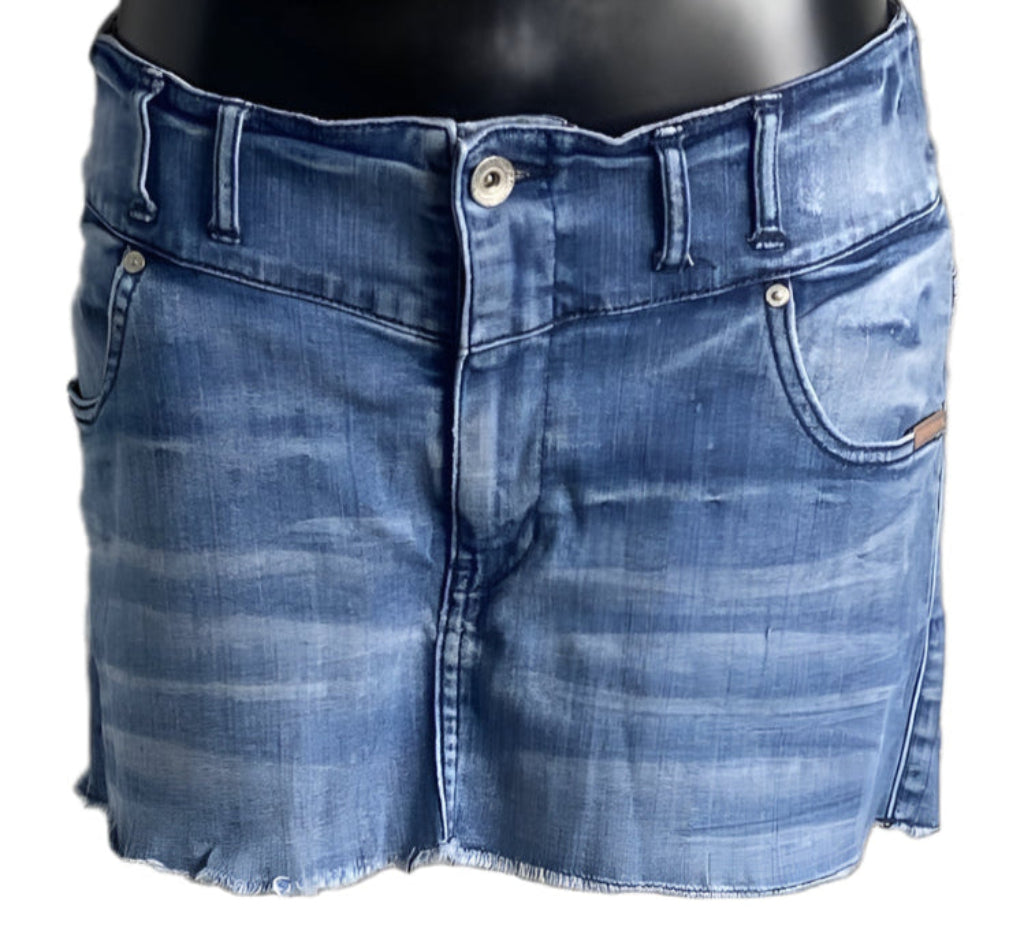 Superdry Blue Denim Skirt - UK14