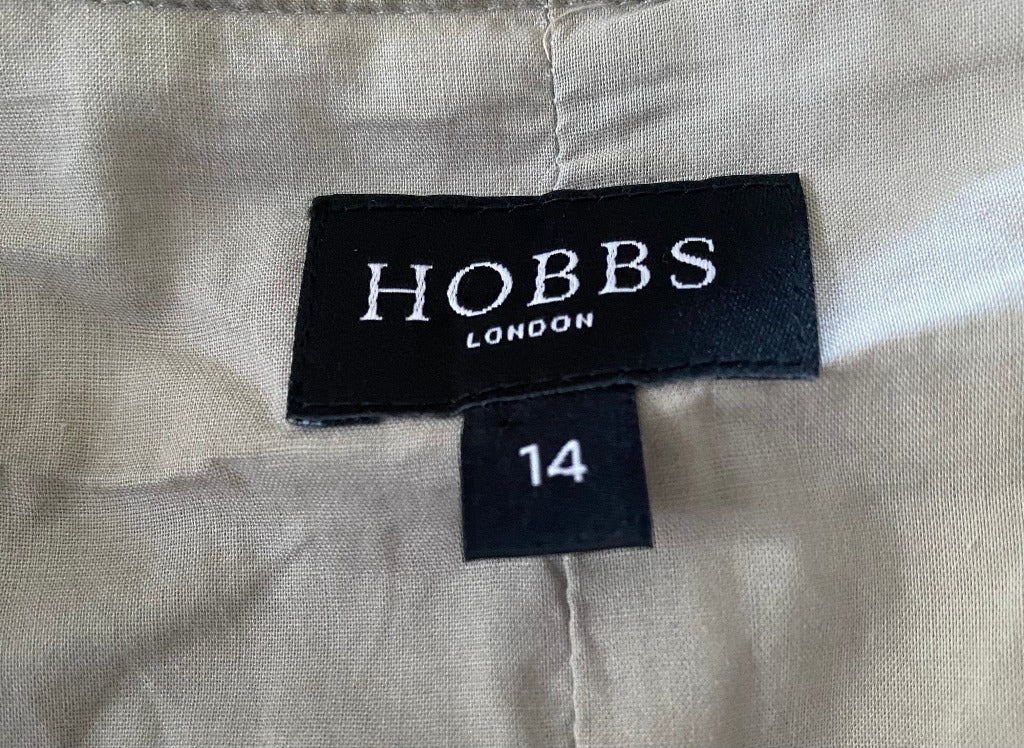 HOBBS Grey Floral Linen Skirt - UK14