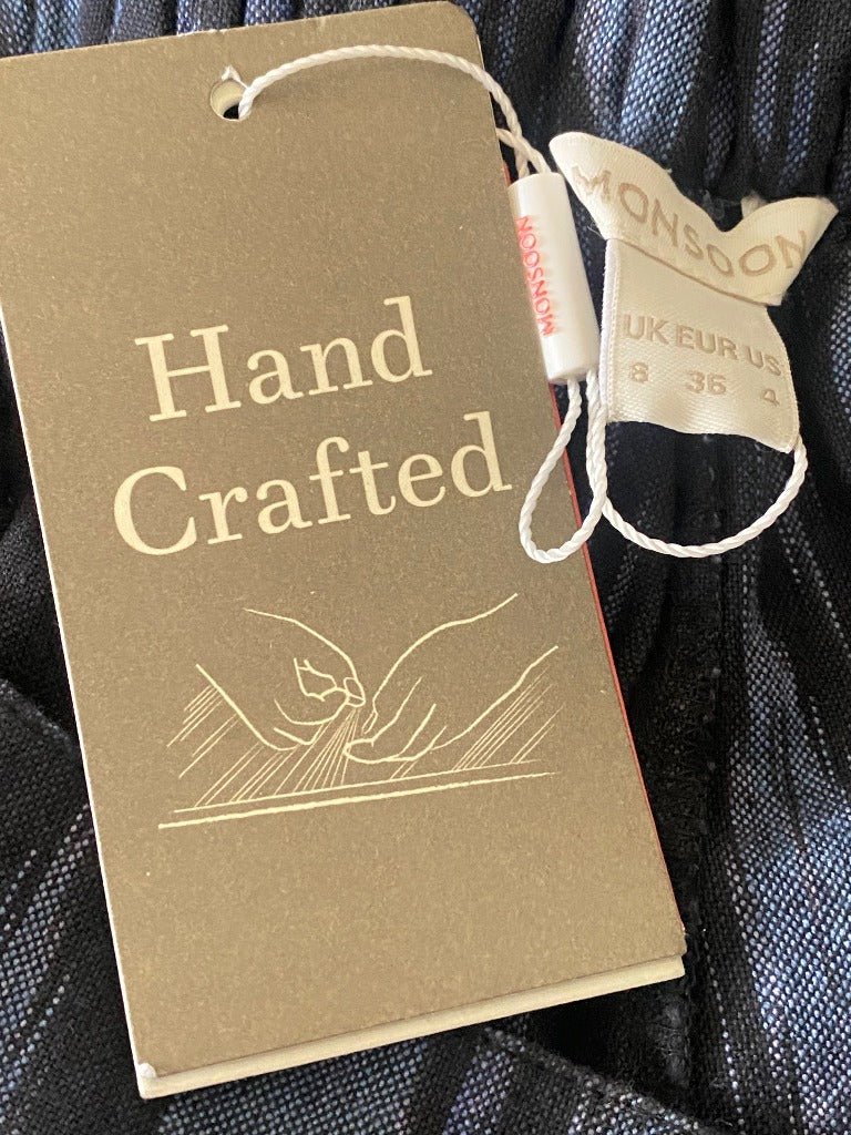 Monsoon Navy Trousers - Handcrafted Tag