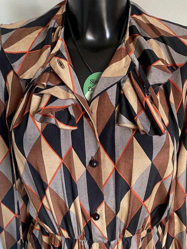 Salvadori Paris Multicoloured Silk Dress UK12