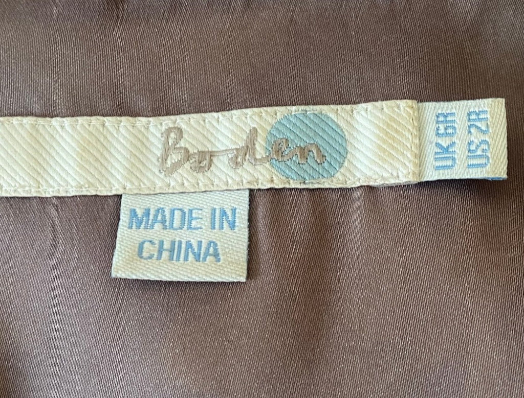BODEN Beige Dress & Yellow Flowers - UK6