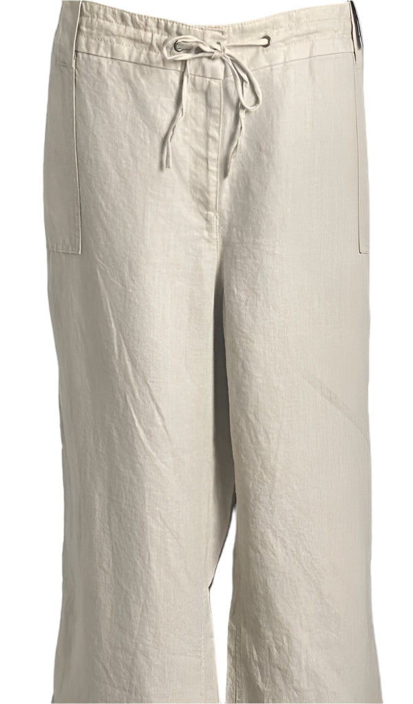 Monsoon Short Fit Linen Trousers - Size UK22
