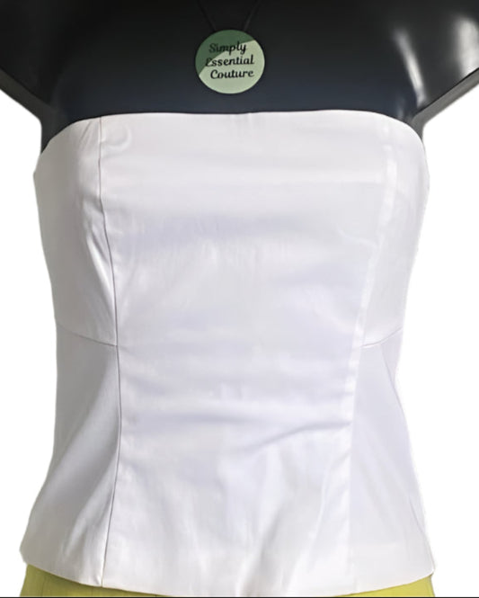 Warehouse White Corset Style Top - UK12