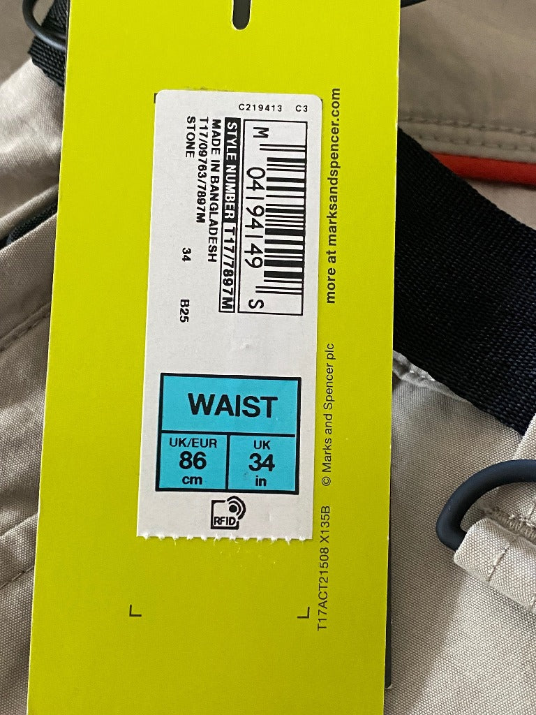 M&S Collection Combat Shorts - Size W34.- NEW with Tags