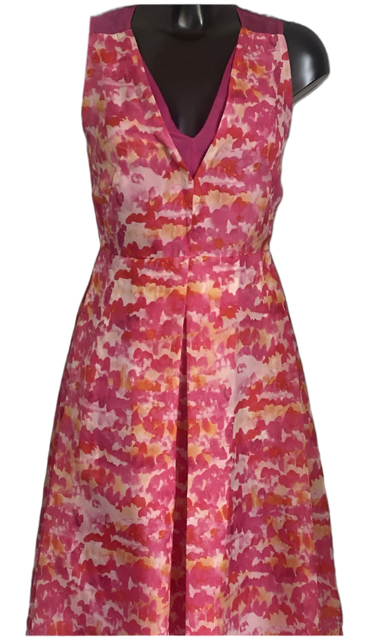 Whistles Watercolour Silk Dress - UK8