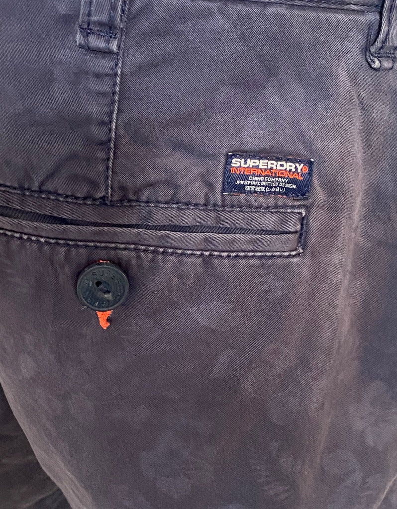Superdry Navy Cotton Shorts - UK L