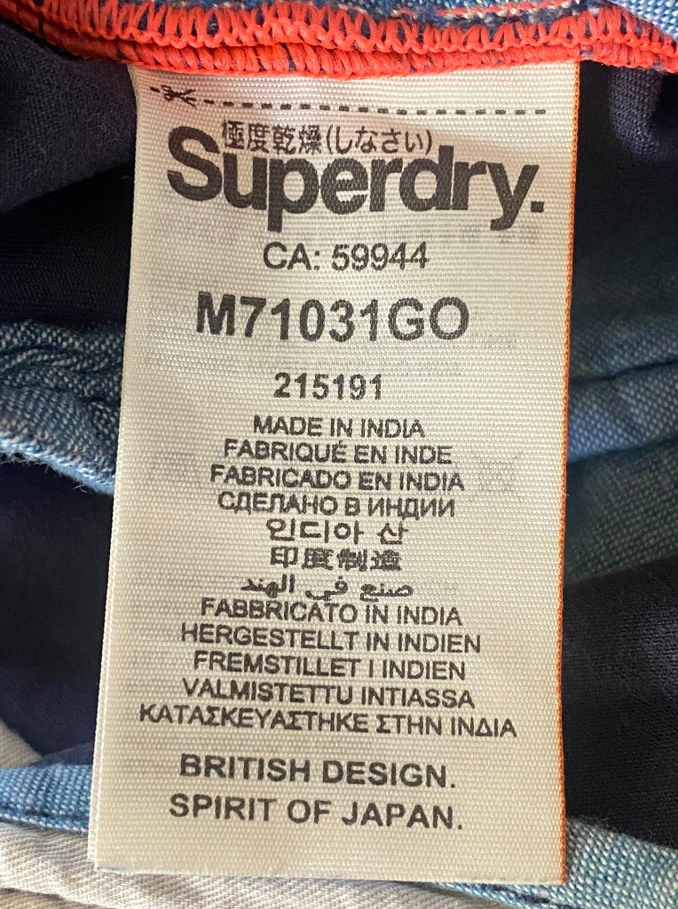 Superdry Navy Cotton Shorts - UK L