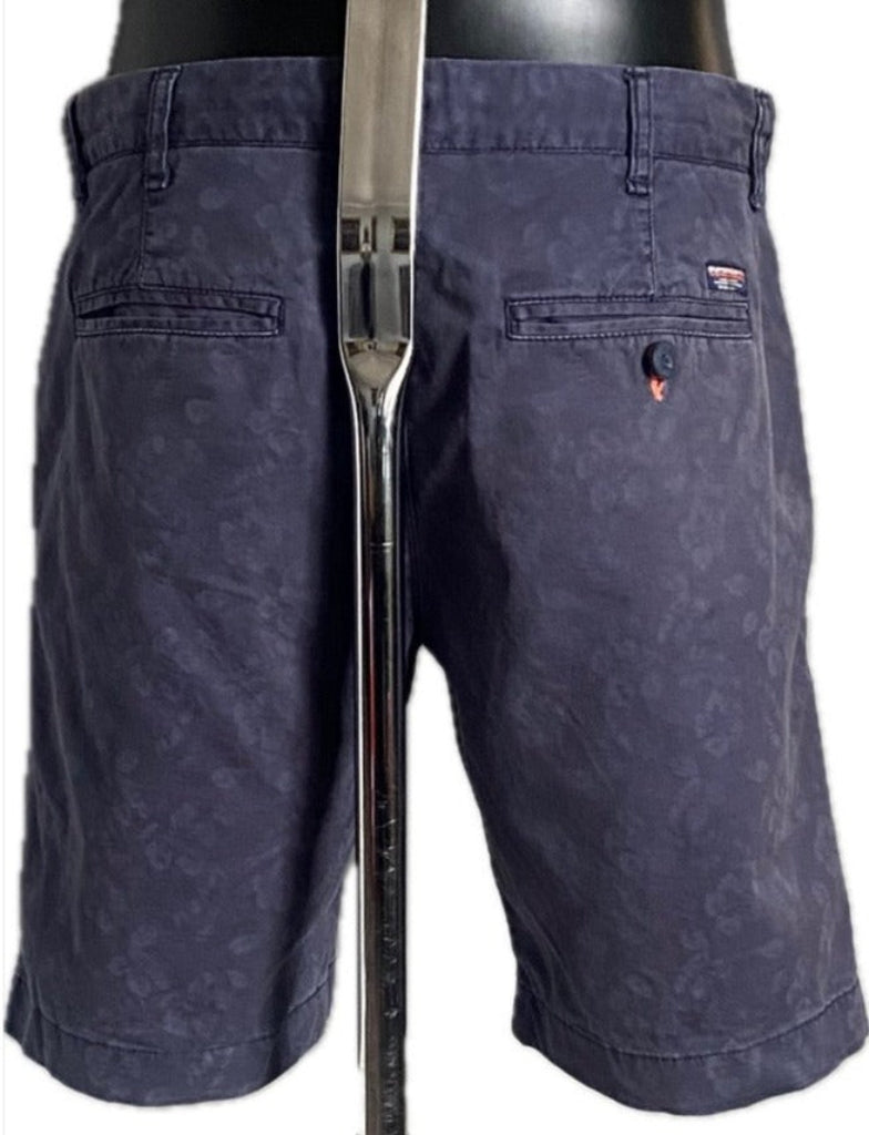 Superdry Navy Cotton Shorts - UK L