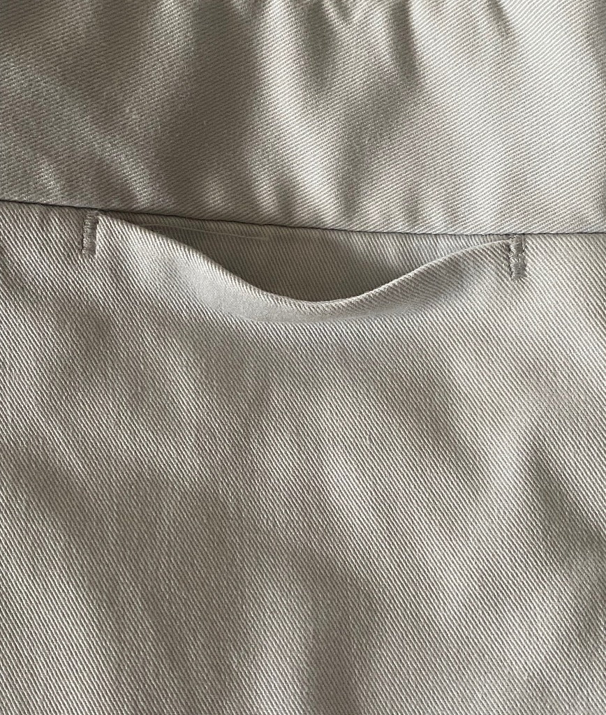 Canali Cream Cotton Trousers - Pocket