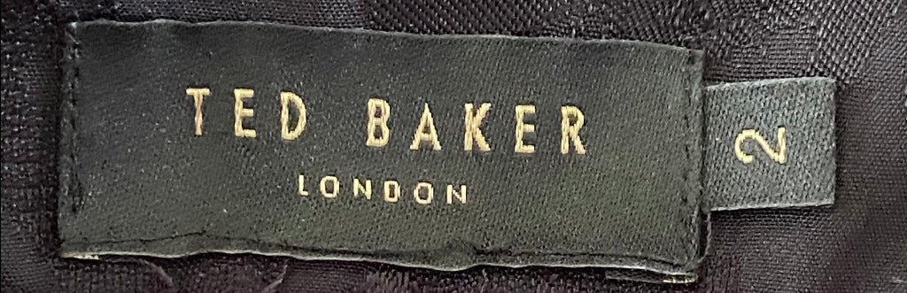 TED BAKER Black Textured Skirt - UK12