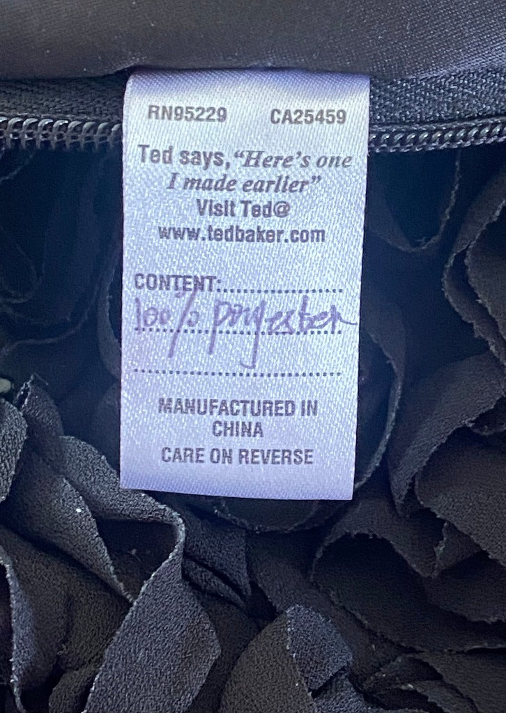 TED BAKER Black Textured Skirt - UK12