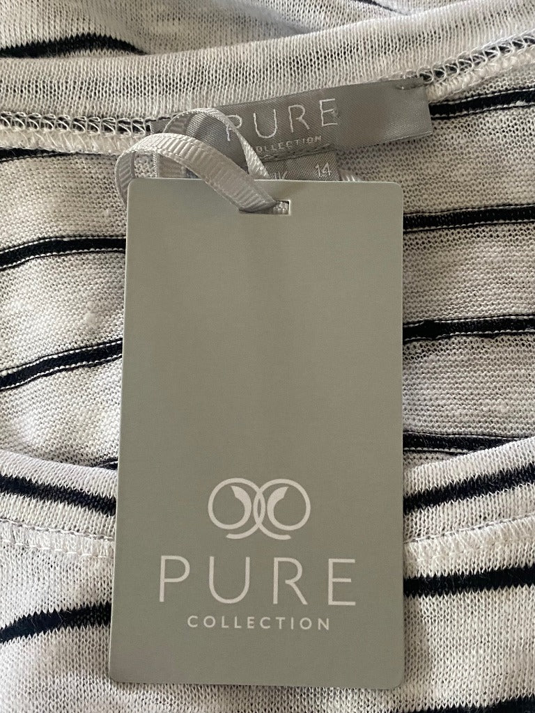 PURE Linen Vest Top size UK14 NEW with Tags