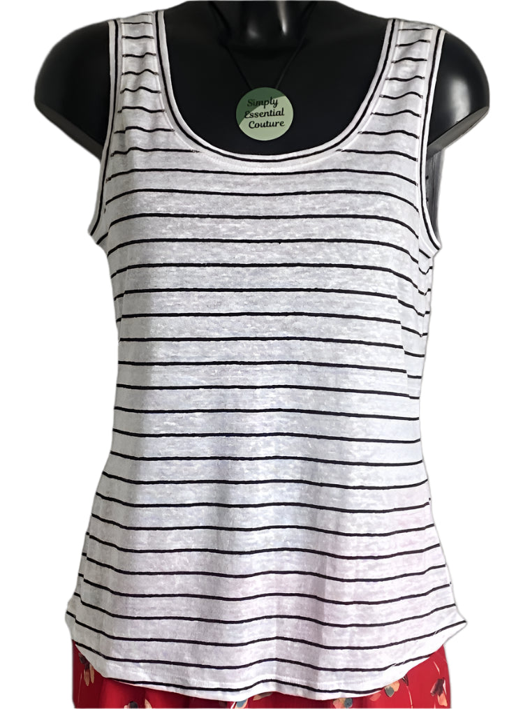 PURE Linen Vest Top size UK14 NEW with Tags