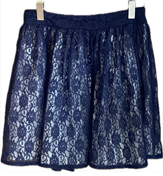 MONSOON Navy Lace Skirt age 12-13yrs NEW with Tags
