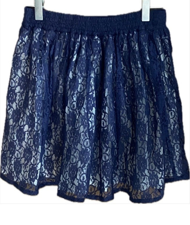 MONSOON Navy Lace Skirt age 12-13yrs NEW with Tags
