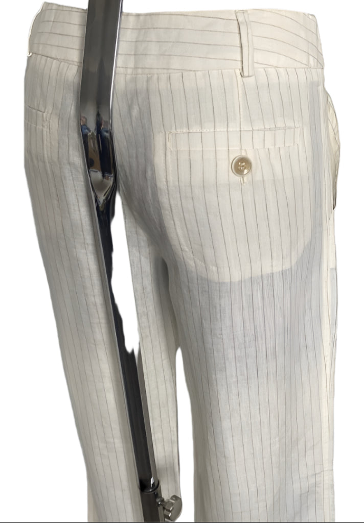Max Mara Weekend Cream Linen Trousers