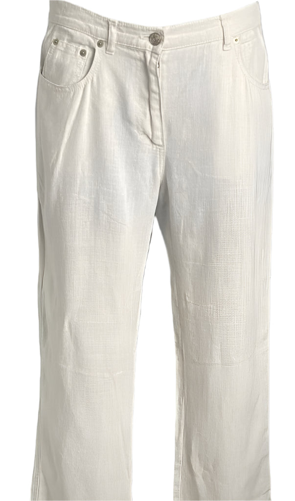 Max Mara Silk / Linen Trousers Size UK14 - Pre-loved