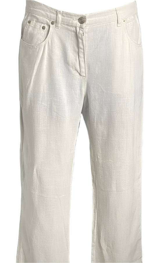 Max Mara Cream Trousers - UK14