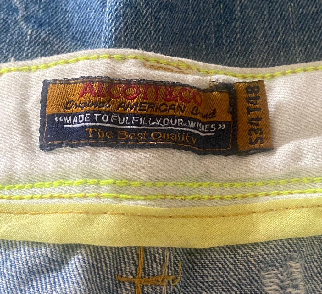 ALCOTT Ripped Blue Denim Shorts - W34