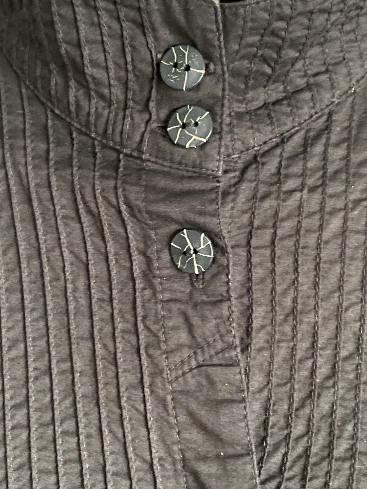 Yacco Maricard Black Asymmetrical Shirt Size 0 - UK6