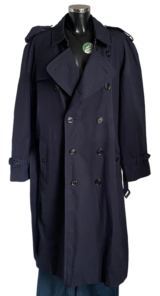 BURBERRY Navy Trench Coat Size 52 - UK L