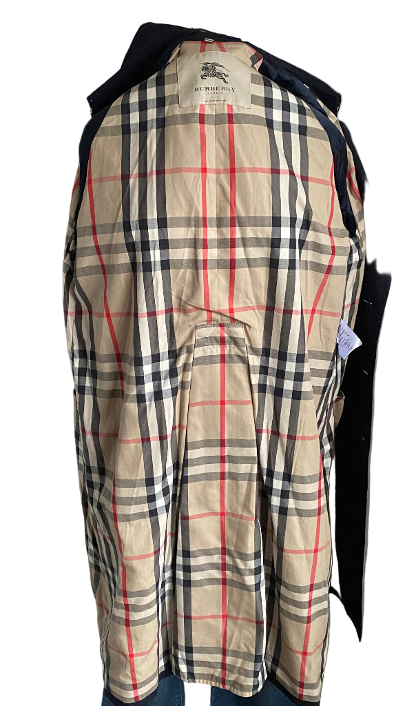 BURBERRY Navy Trench Coat Size 52 - UK L