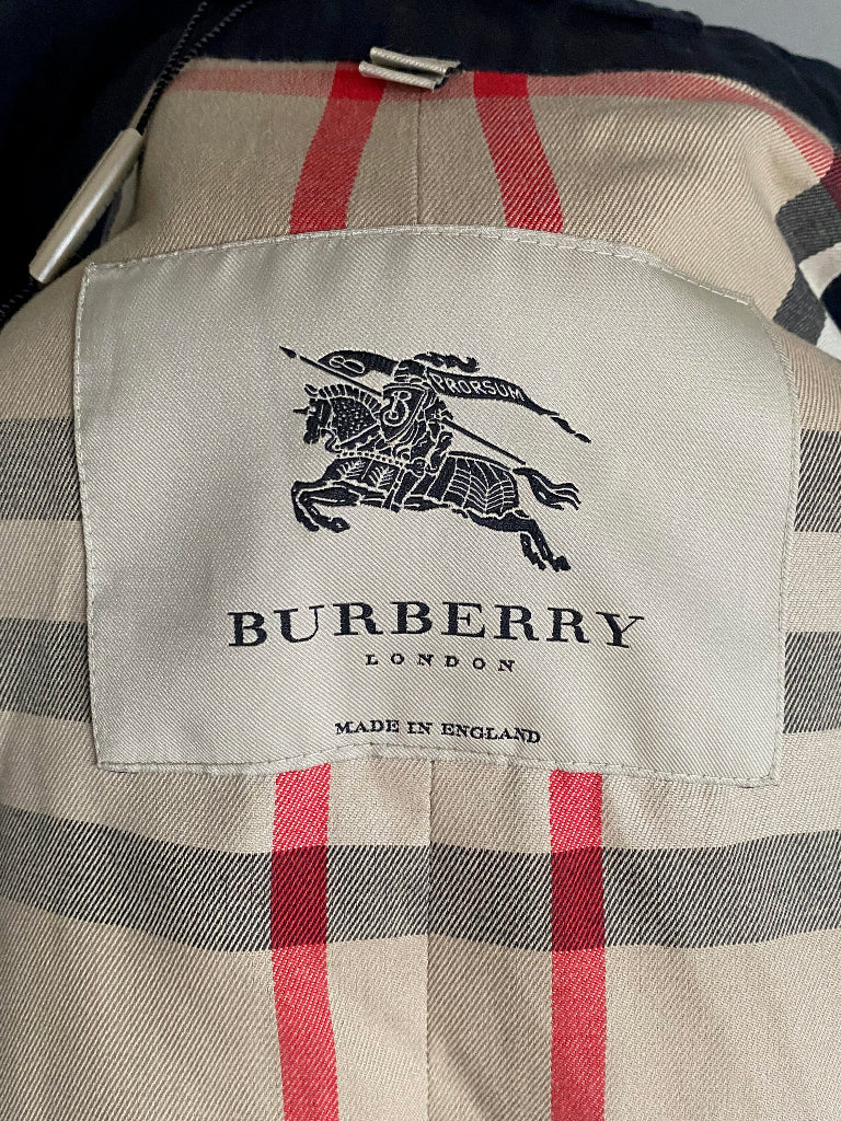 BURBERRY Navy Trench Coat Size 52 - UK L