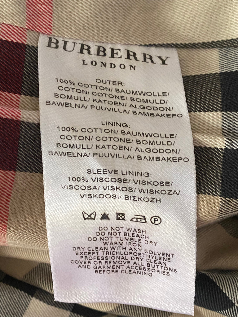 BURBERRY Navy Trench Coat Size 52 - UK L