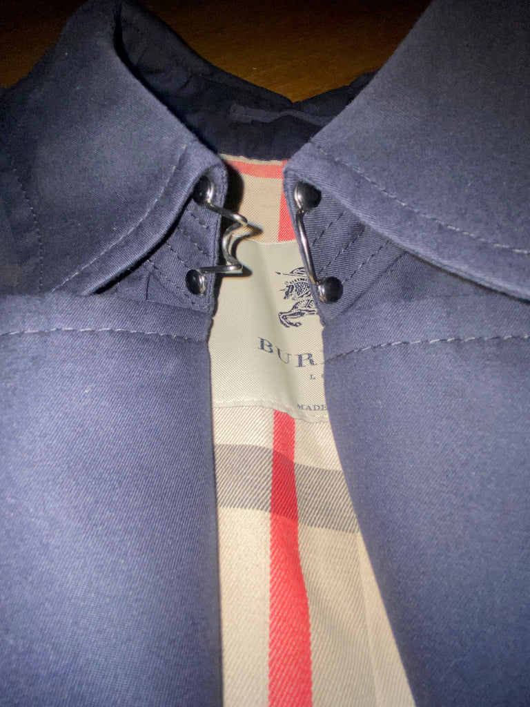 BURBERRY Navy Trench Coat Size 52 - UK L