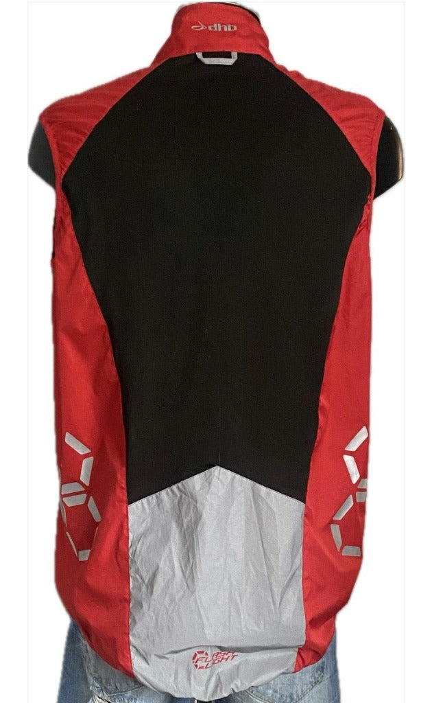DHB Red Cycling Gilet - Size XL - Rear