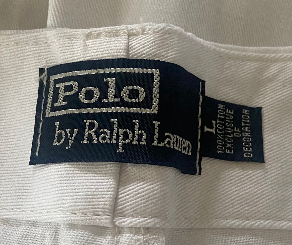 Polo White Yacht Sorts W32 Label
