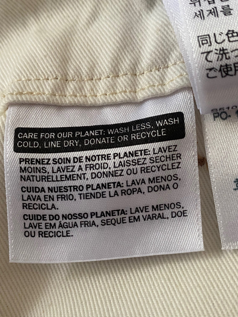 Levis Beige Cotton Jeans W34 - Label