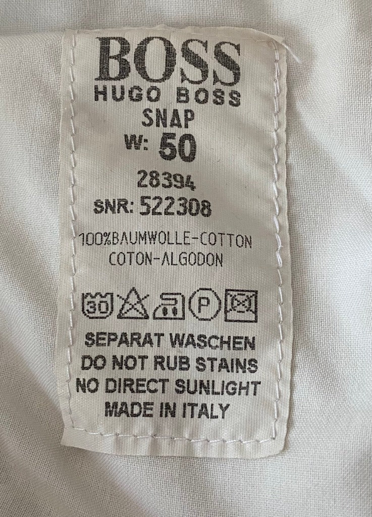 Hugo Boss Cargo Trousers Wash Label