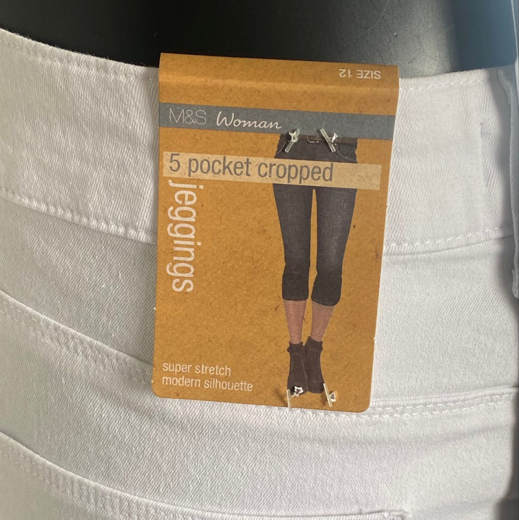 M&S White Cropped Jeggings New Tag