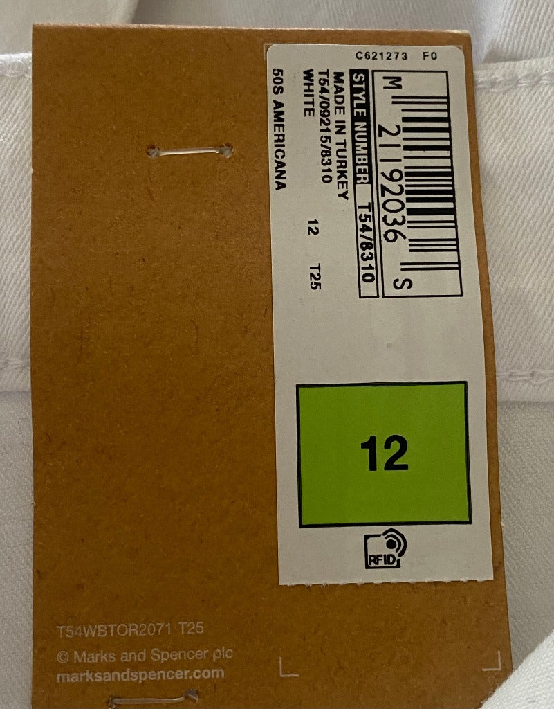M&S White Cropped Jeggings New Tag