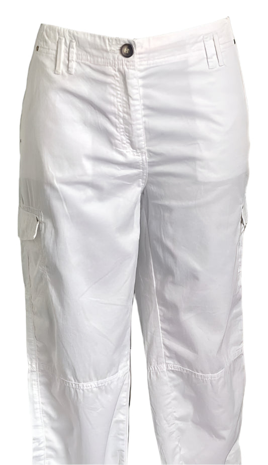 NEXT White Cropped Cargos - UK14