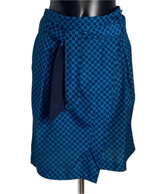 NICOLE FARHI Navy & Blue Skirt - UK14