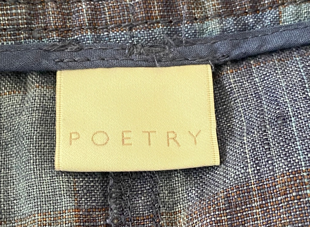 Poetry Blue Checked Maxi Skirt - UK16