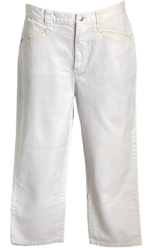 Lauren Jeans Co. White Cropped Jeans - UK12