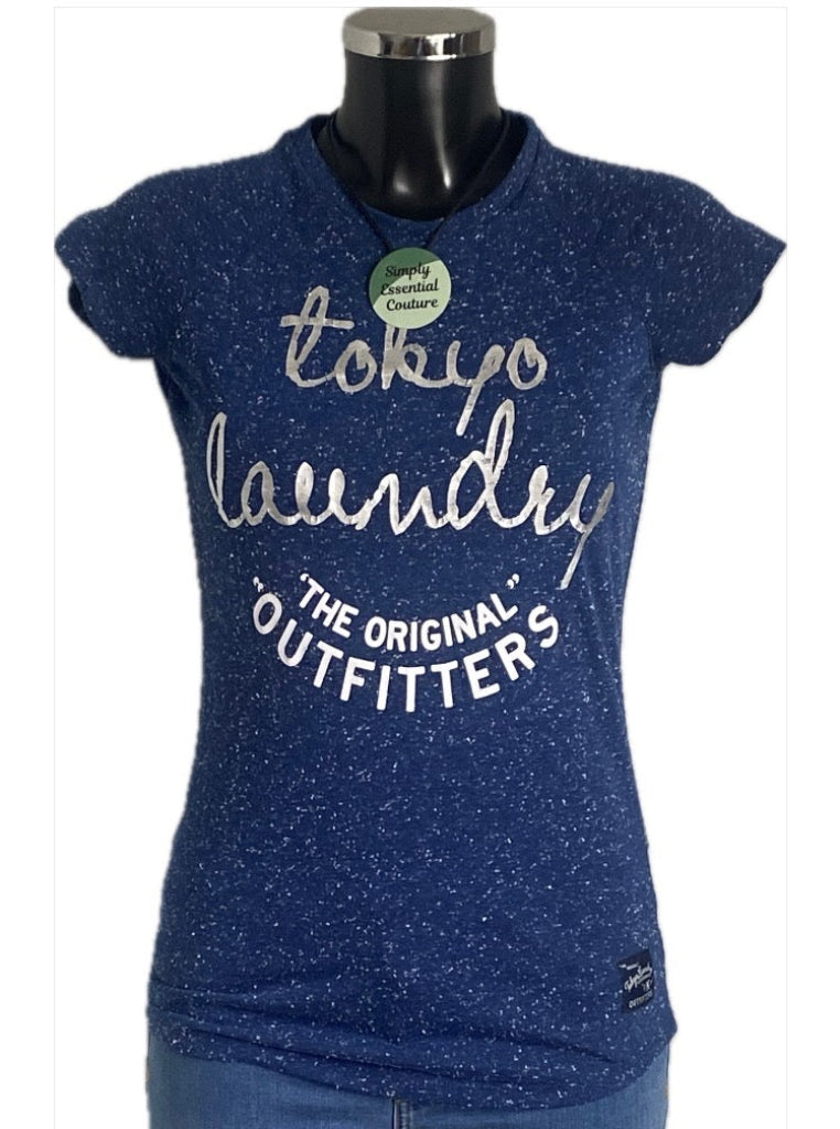 Tokyo Laundry Navy T-Shirt - Size UK10