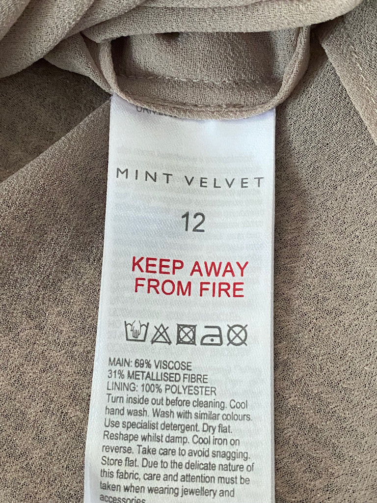 Mint Velvet Rose Gold Metallic Top Mix