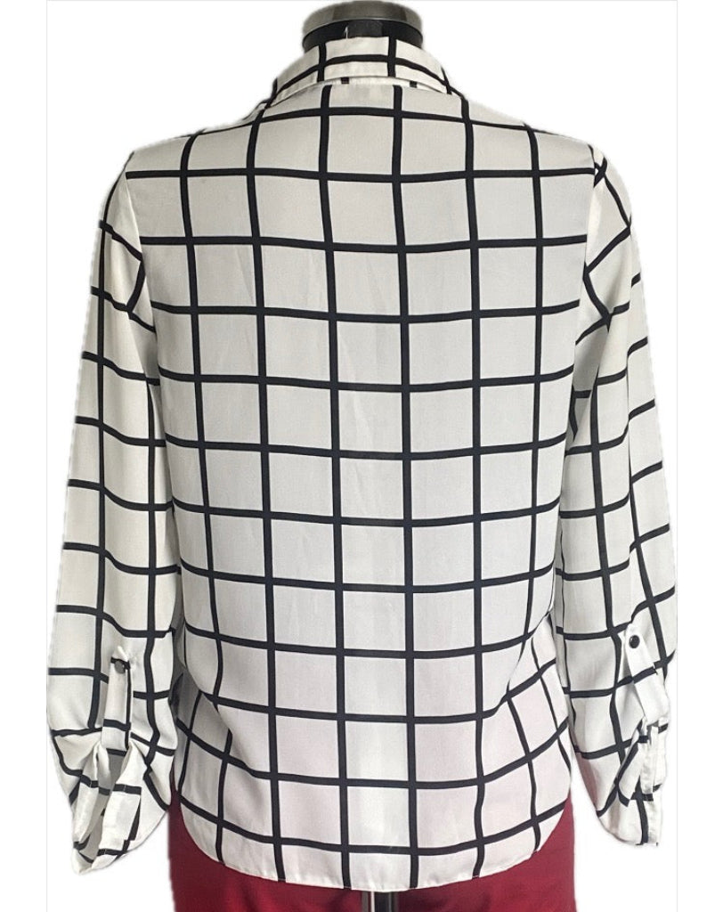 Lipsy London Black/White Check Shirt - UK10
