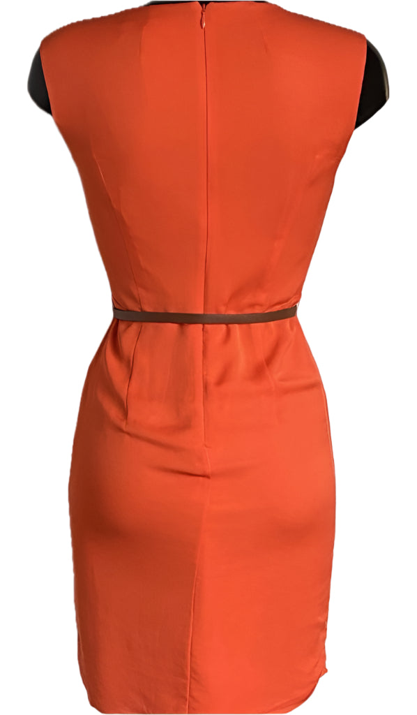 MICHAEL KORS Orange Silk Dress - UK10