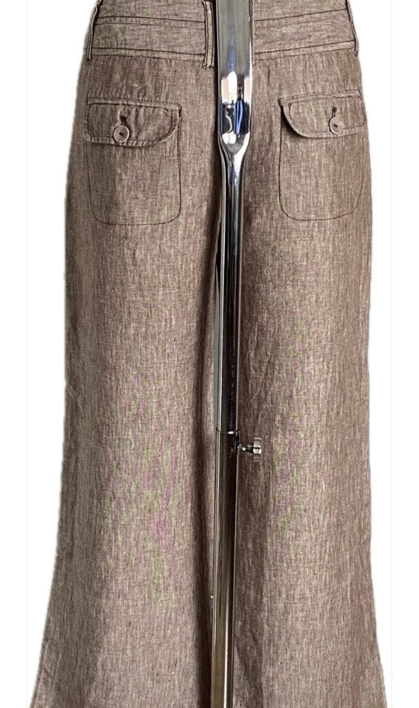 Monsoon Brown Linen Trousers - UK12