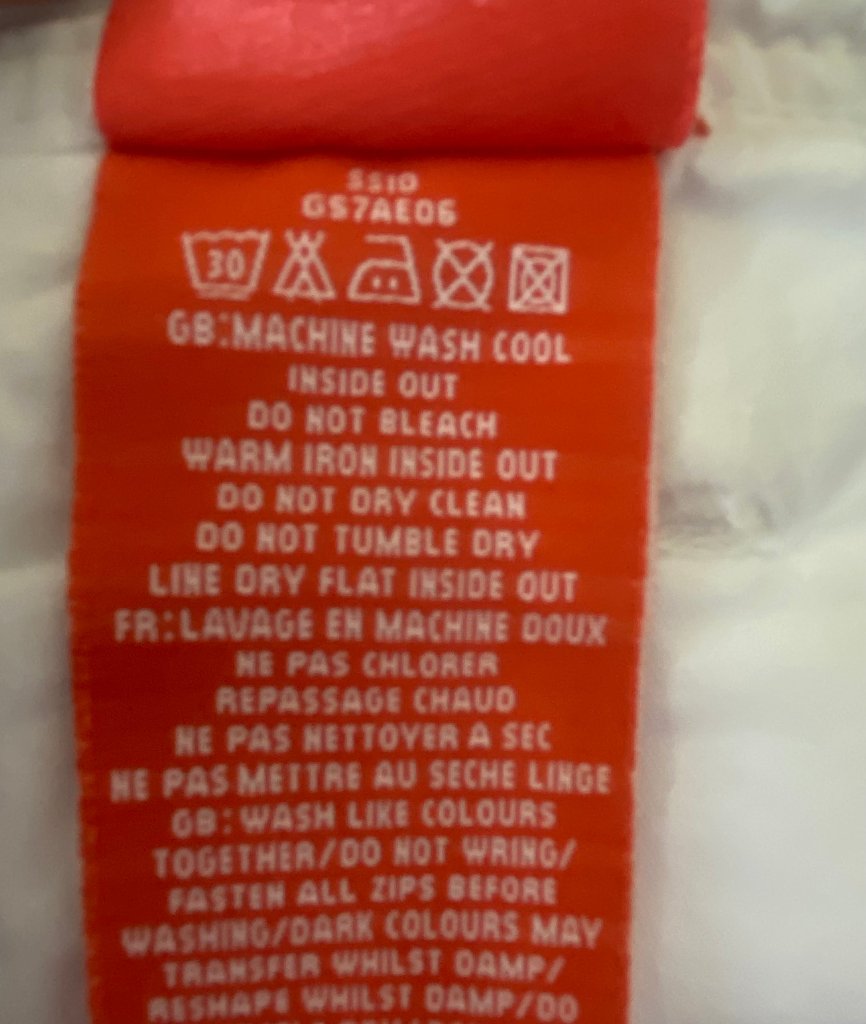 Superdry White Cotton Skirt - Wash Label