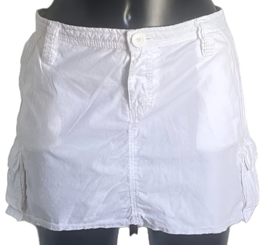 Superdry White Cotton Skirt - UK L