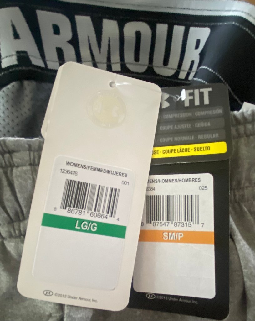 Under Armour Running Shorts M & F Tags