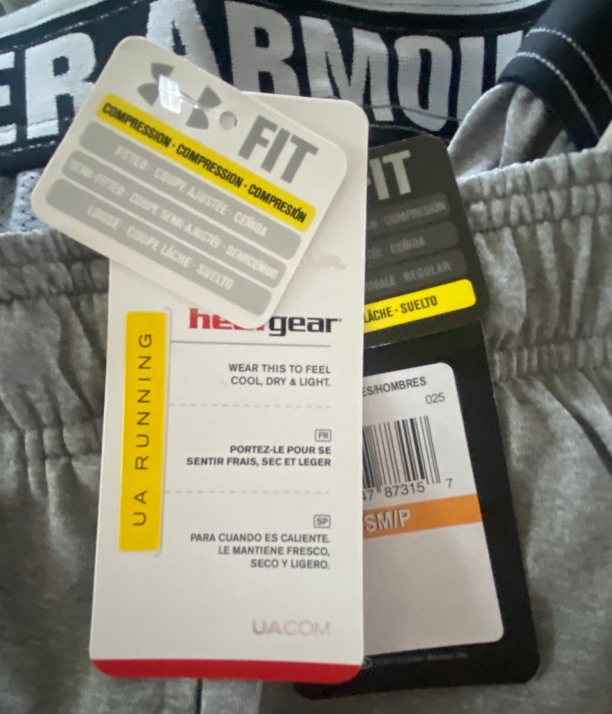 Under Armour Running Shorts Unisex Tags