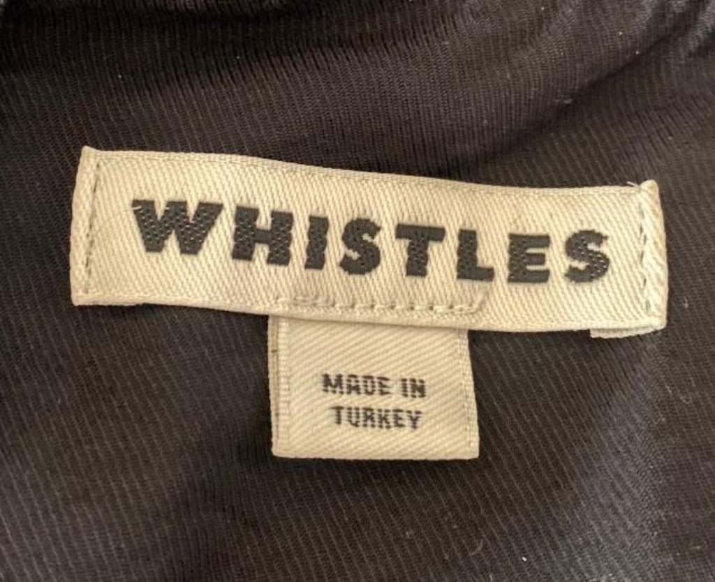 Whistles Black Cotton Jumpsuit - UK10